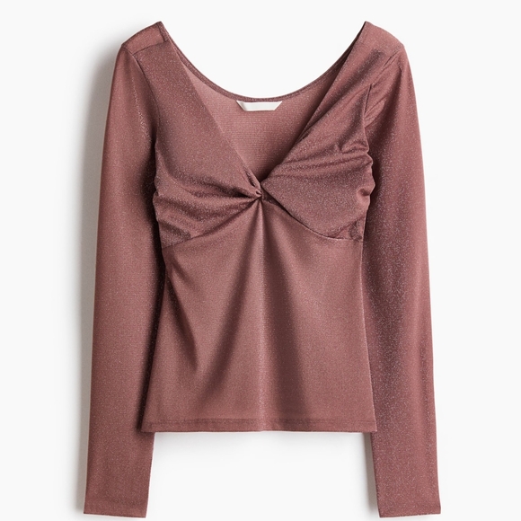 NWOT H&M Glittery Twist Top Detail (Set of 2) - Picture 8 of 9